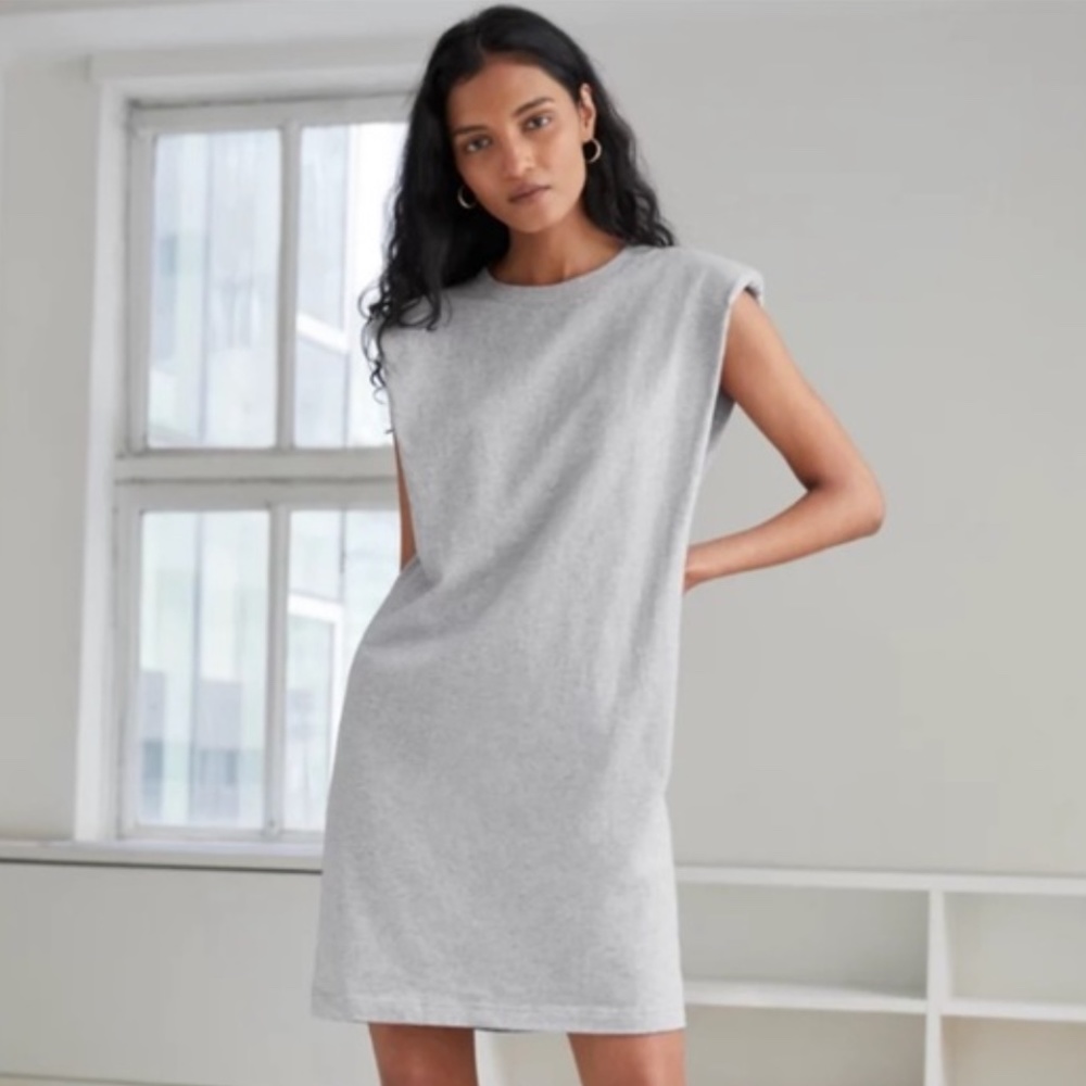 NWT ARITZIA BABATON SHOULDER PAD HEATHER CHROME SMALL